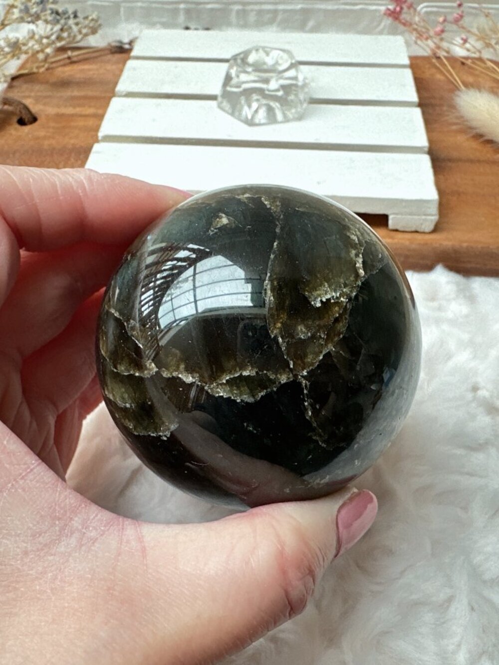 Beautiful Labradorite Sphere (LAB5) - Picture 10 of 10